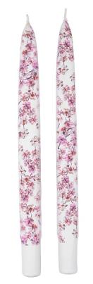 Flatyz set van 2 platte kunstkaarsen Pink Cherry Blossoms