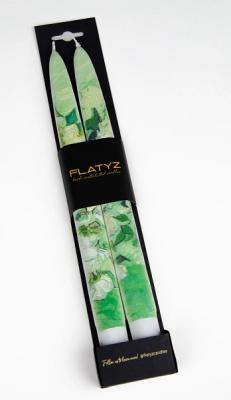 Flatyz set van 2 platte kunstkaarsen Van Gogh Still Life Vase met pin