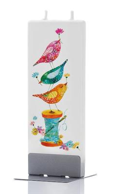 Flatyz platte kunstkaars Birds on a Sewing Spool