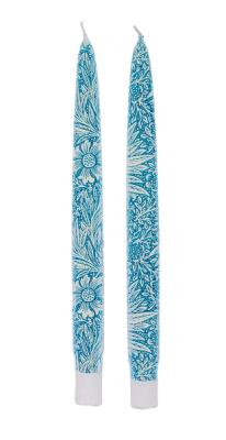 Flatyz set van 2 platte kunstkaarsen William Morris Blue Marigold