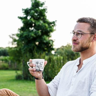 Heinen Delftsblauw Avondbloem espresso kopje