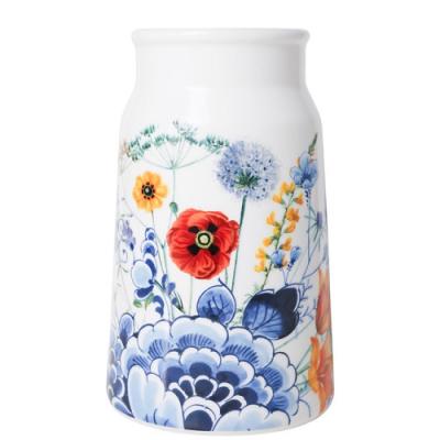 Heinen Delftsblauw Melkbus vaas Wildbloemen Oase small