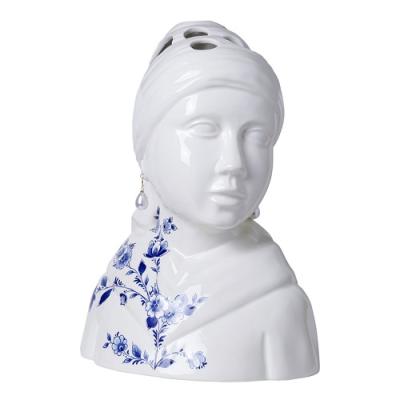Heinen Delftsblauw vaas Meisje met de Parel