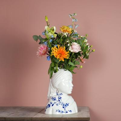 Heinen Delftsblauw vaas Meisje met de Parel