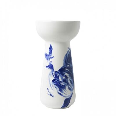 Heinen Delftsblauw (Hyacint) vaas Tulpen
