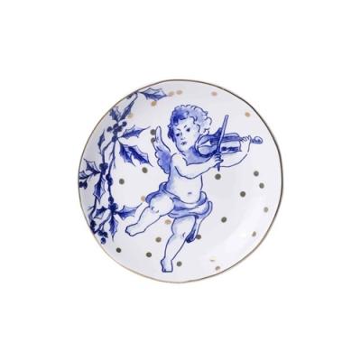 Heinen Delftsblauw petit four schaaltje Kerst engel