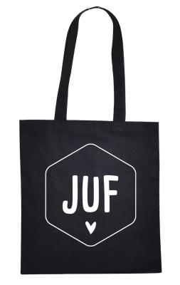 Canvas tas voor Juf, hartje