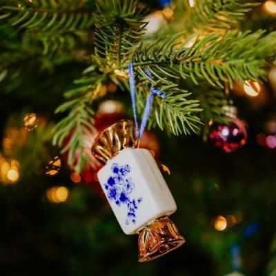 Heinen Delftsblauw hanger snoepje Toffee