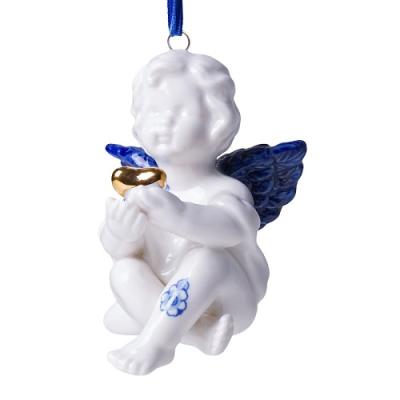 Heinen Delftsblauw hanger Engel