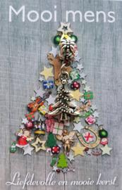 Mooi Mens kaartje - Liefdevolle en mooie kerst (kerstboom)
