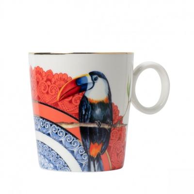 Heinen Delftsblauw  mok Mandala Toekan