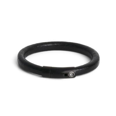 Musthef Leather Smooth Black armband L