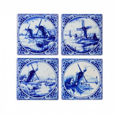 Heinen Delftsblauw, onderzetters Molens