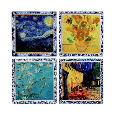 Heinen Delftsblauw, onderzetters Van Gogh Kleur