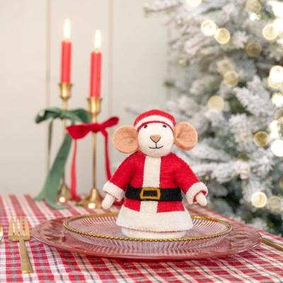 Sjaal met verhaal decoratie Muis Kerstman