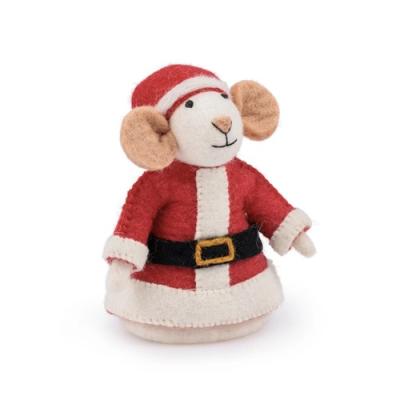 Sjaal met verhaal decoratie Muis Kerstman