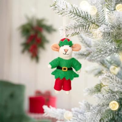 Sjaal met verhaal hanger Muis Kerst Elf