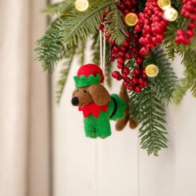 Sjaal met verhaal hanger Teckel Kerst Elf