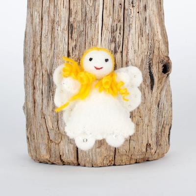 Sjaal met verhaal mini Engeltje wit hanger