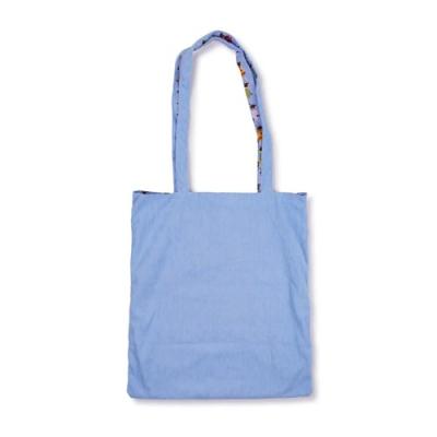 Sjaal met verhaal boodschappentas Teckel blauw met etui en sleutelhanger