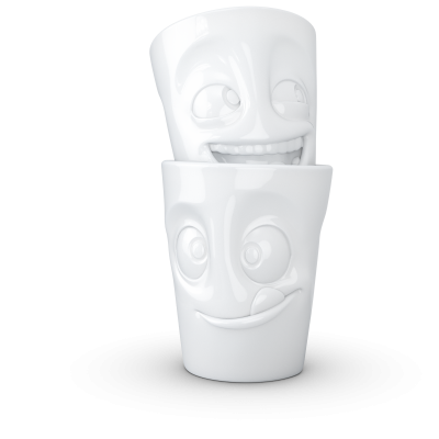 TASSEN happy faces mokken set Joking & Tasty, porselein 350 ml