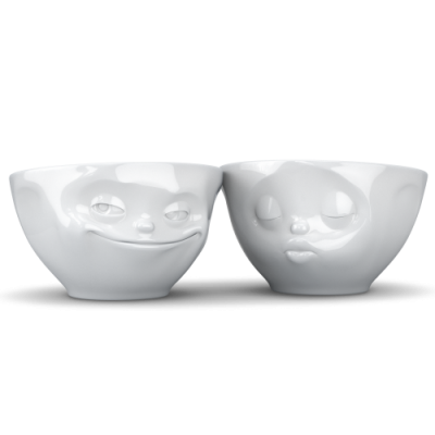 TASSEN mid-sized bowls set grinning/kissing 200 ml