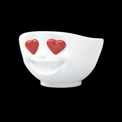 TASSEN bowl Lach (laughing) 500 ml rode hartjes ogen