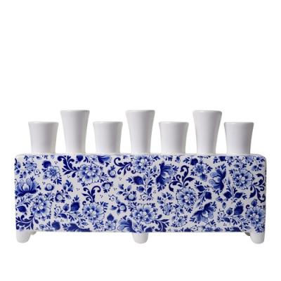 Heinen Delftsblauw Tulpenvaas Recht