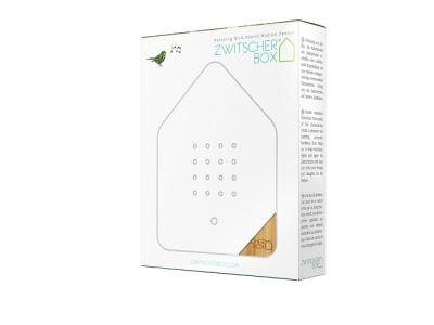 Zwitscherbox Bosvogels hout vogelhuisje Bamboo wit