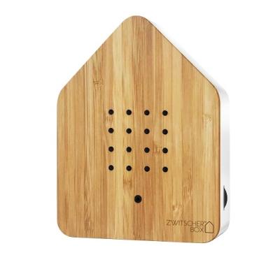 Zwitscherbox Bosvogels hout vogelhuisje Bamboo wit